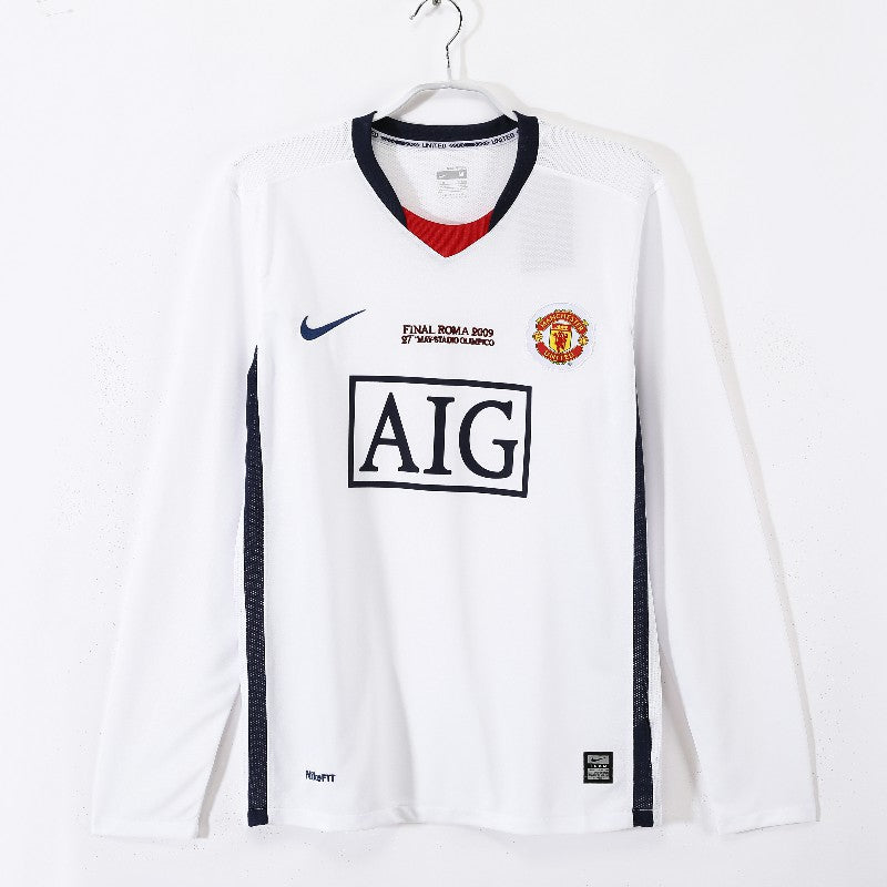 Manchester United 2008/09 away Long Sleeve Retro Soccer Jersey