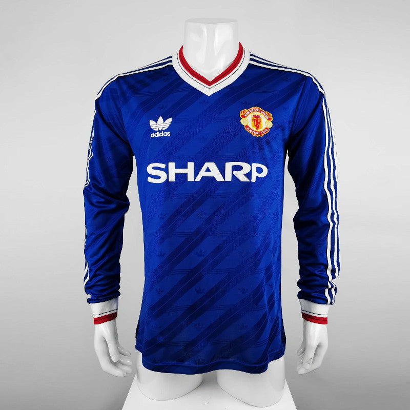 Manchester United 1986/88 third away Long Sleeve Retro Soccer Jersey