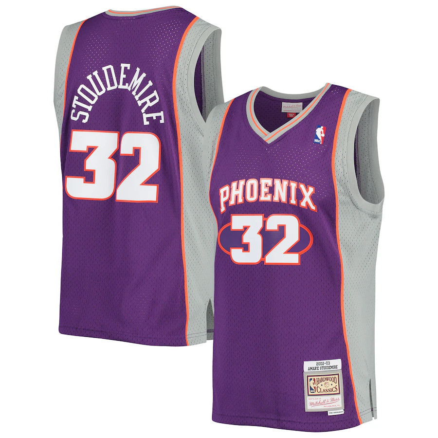 Amar'e Stoudemire - Purple - Phoenix Suns - 2002-2003 - Authentic Hardwood Classics Swingman Jersey