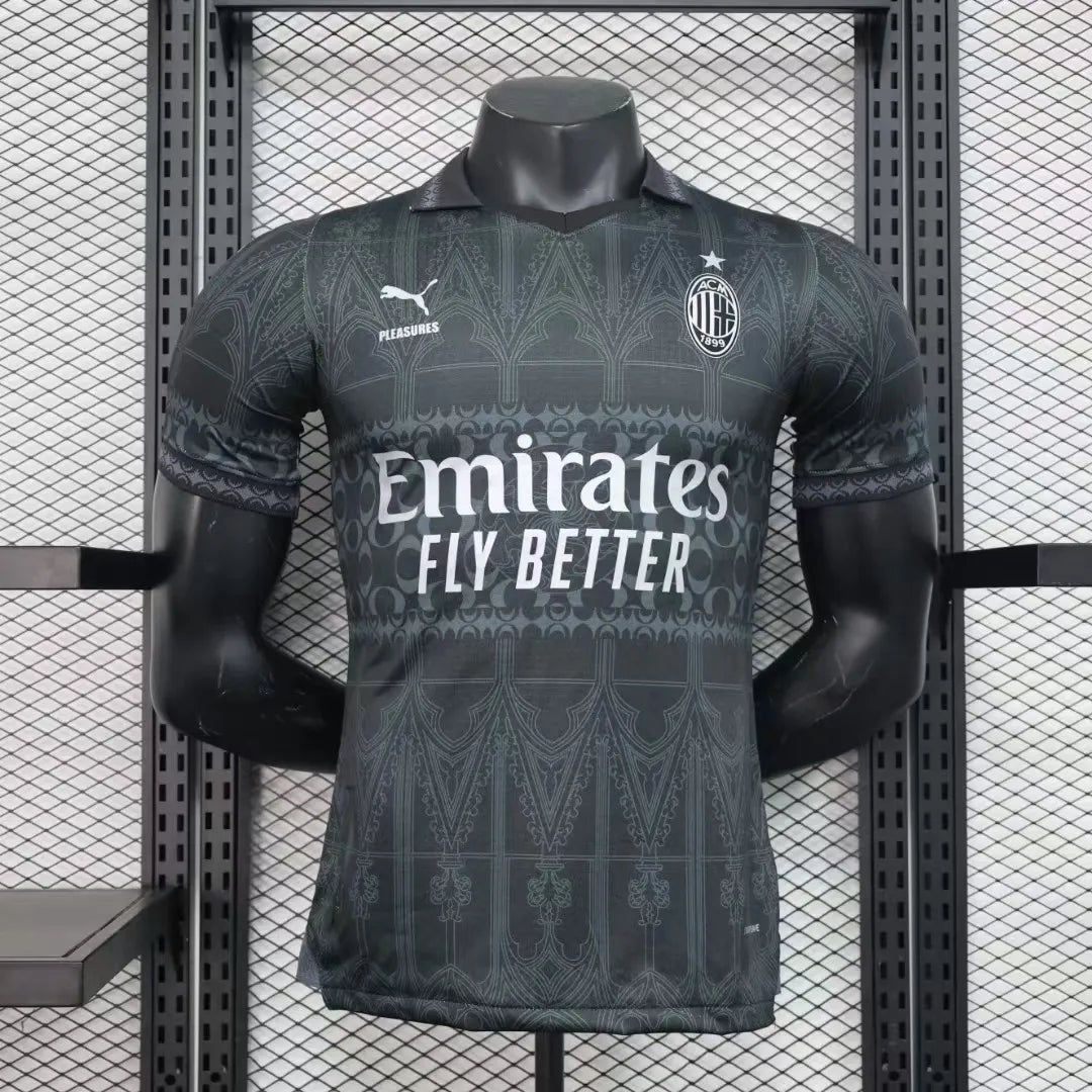 2024 AC Milan Fourth Soccer Jersey Player Version Black