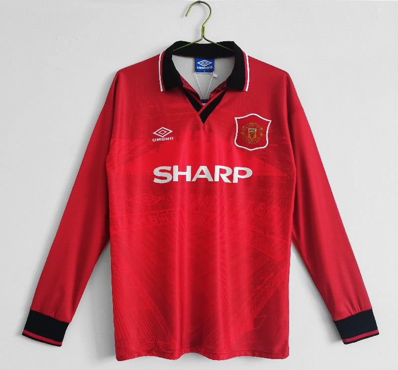 Manchester United 1994/96 home Long Sleeve Retro Soccer Jersey