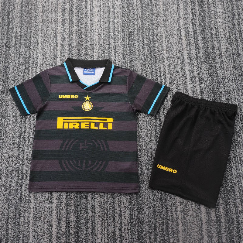 Kids Inter Milan 1997-98 third away Soccer Jersey