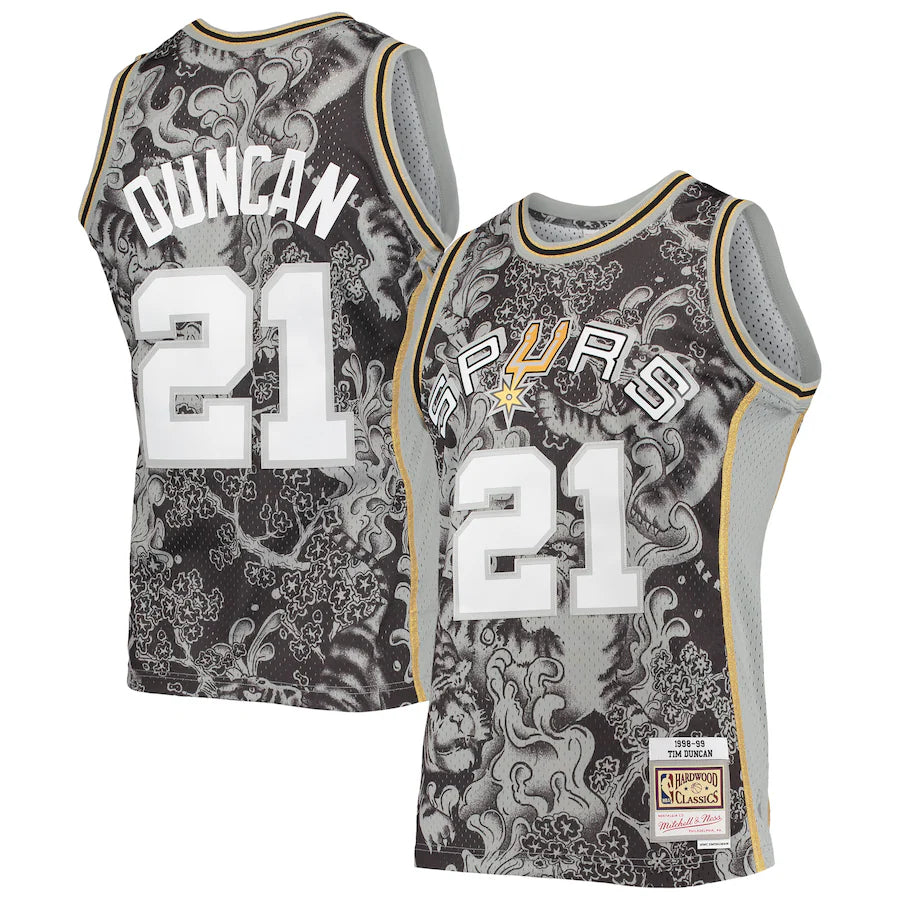 Tim Duncan - Black - San Antonio Spurs - Hardwood Classics - 1998/99 - Lunar New Year Swingman Jersey