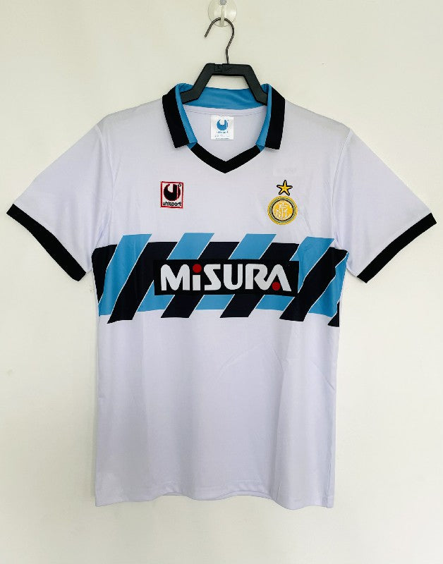 Inter Milan 1990-91 away Retro Soccer Jersey