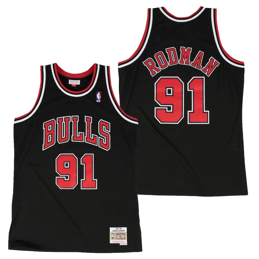 Dennis Rodman - Chicago Bulls - 1995 Hardwood Classics Alternate Jersey